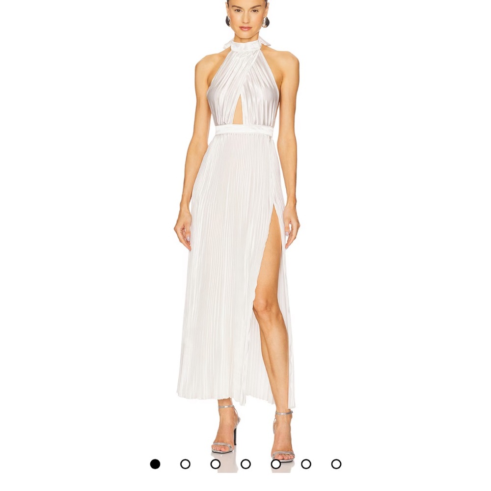 Chic White Backless Halter Dress